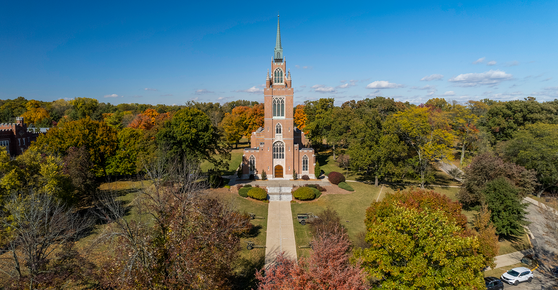 areal view of the campus