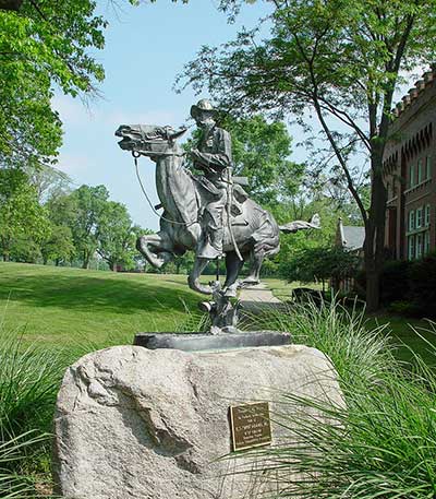 trooper on the plains statue